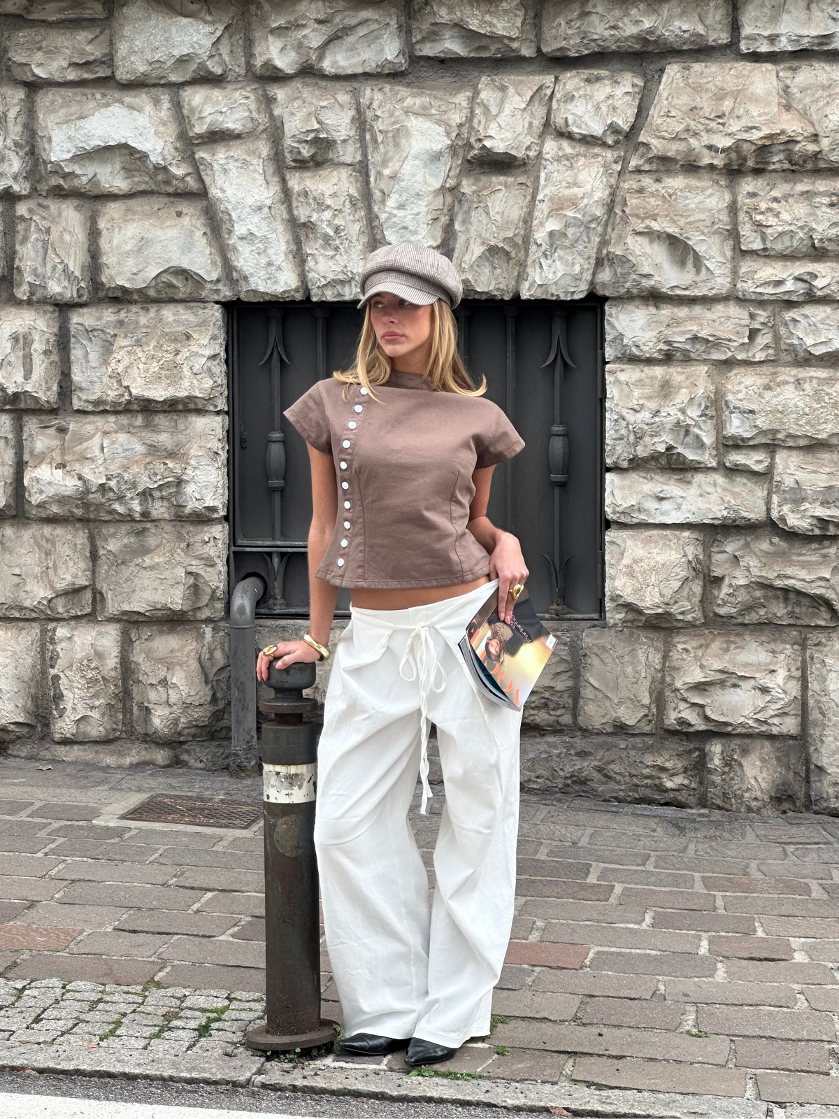 Elara Baggy Pants White