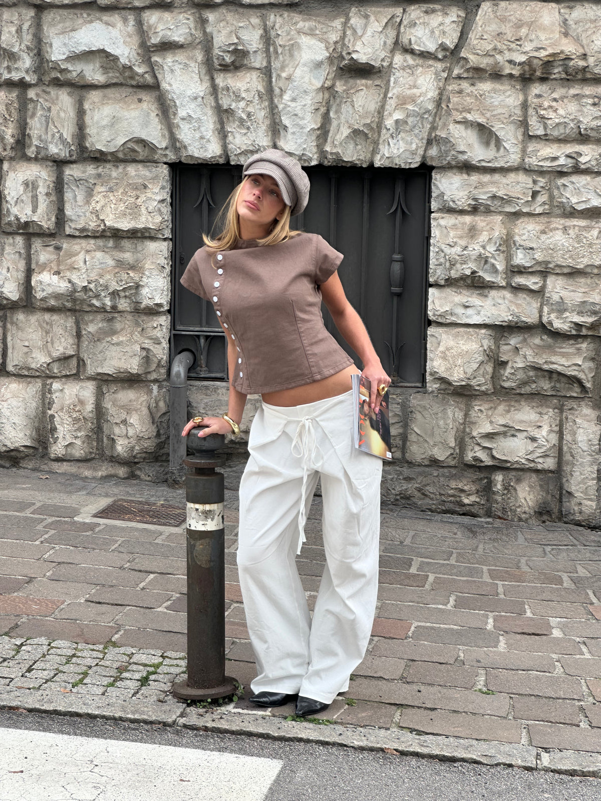 Elara Baggy Pants White