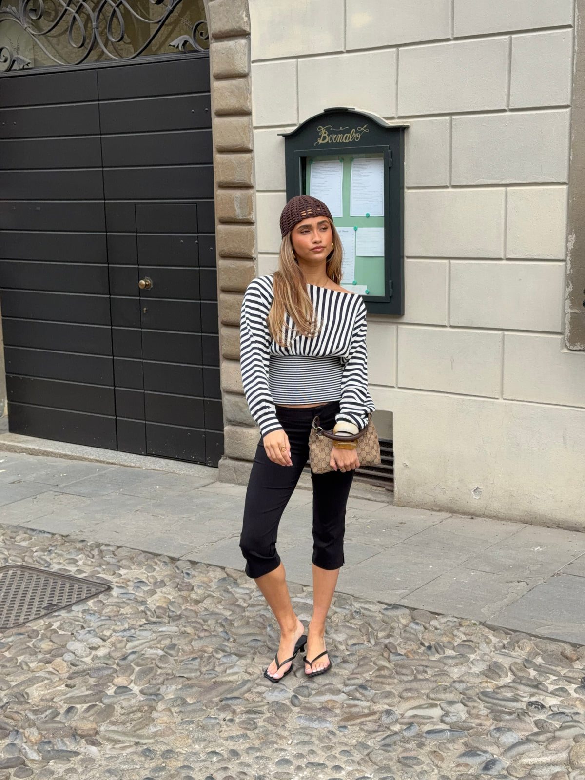 Kamma Striped Sweater Navy