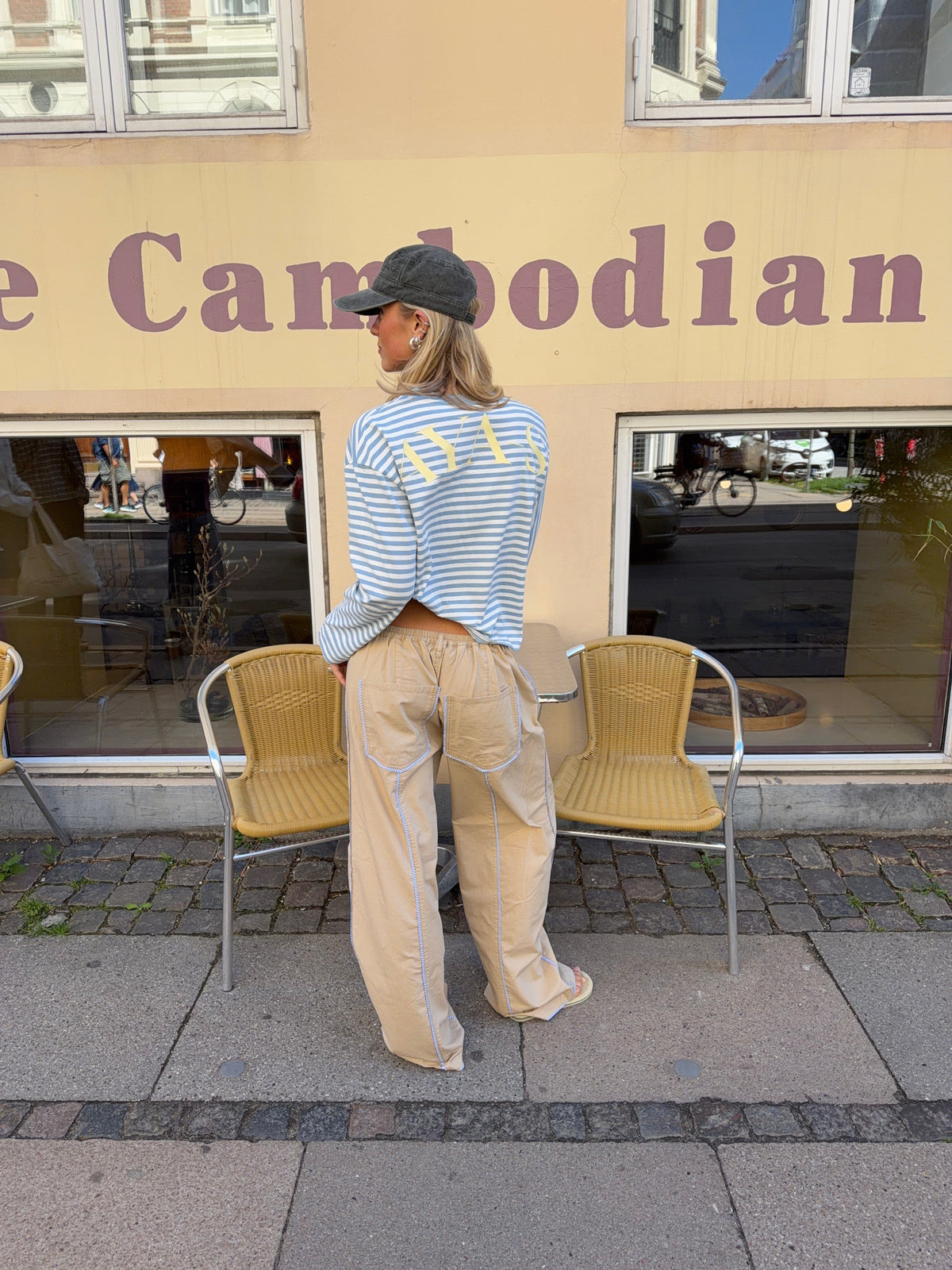 Jua Striped Pants Beige