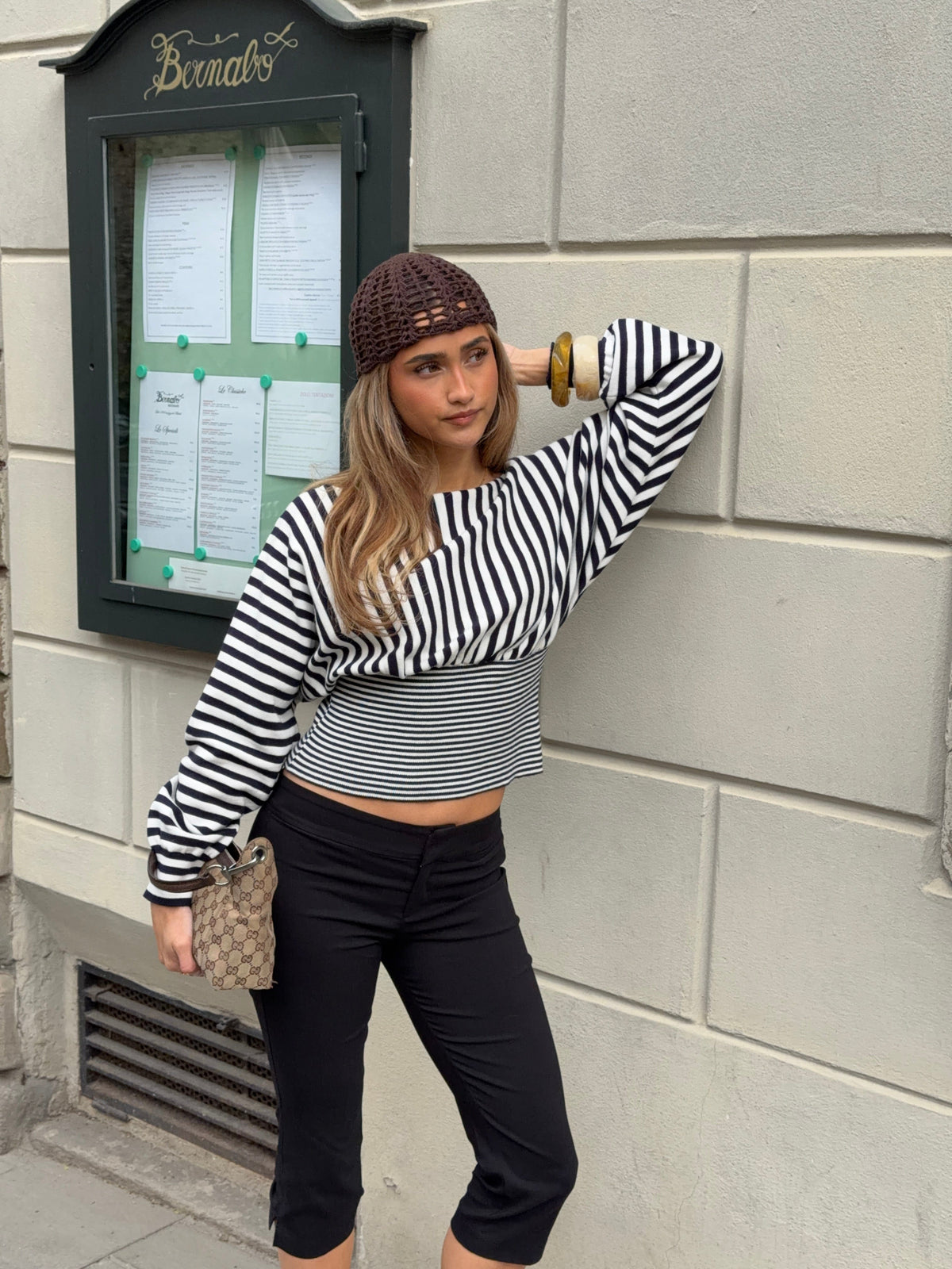 Kamma Striped Sweater Navy