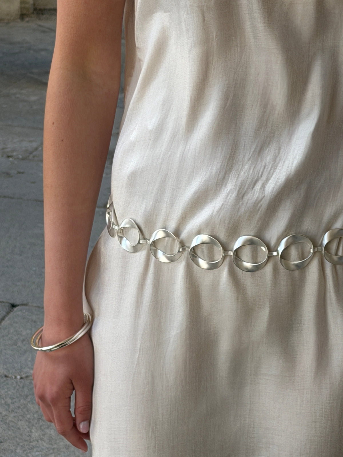 Rigmor High Neck Dress Cream