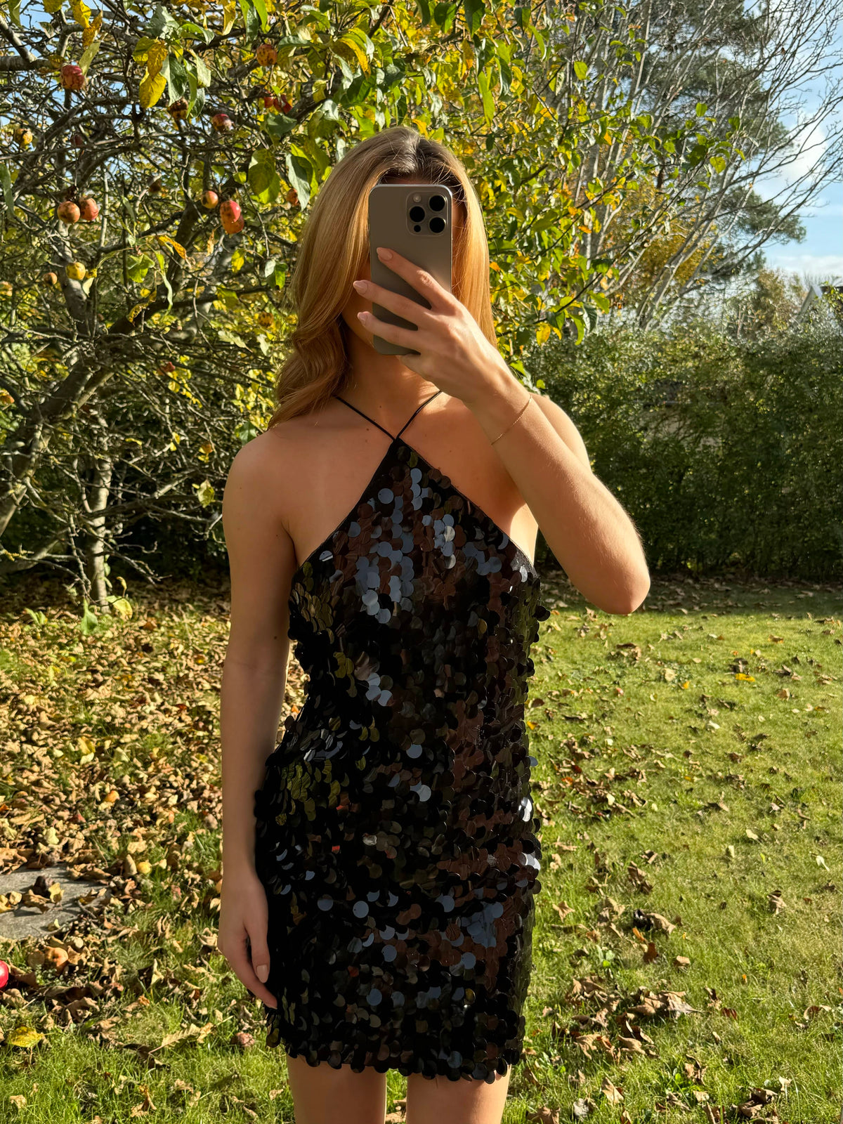 Nova Sequin Dress Black