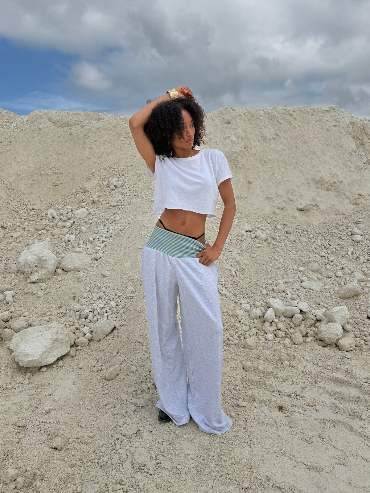 Wela Striped Sweatpants Grey