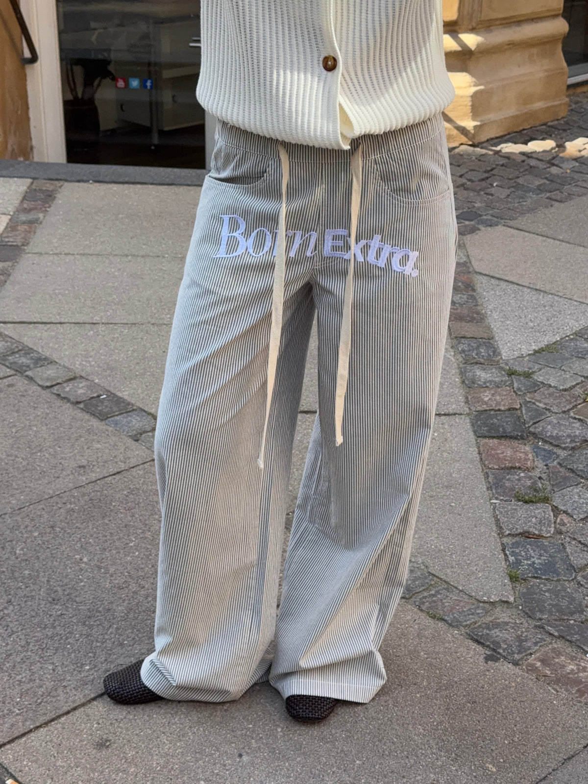 Joy Striped Pants Dark Blue