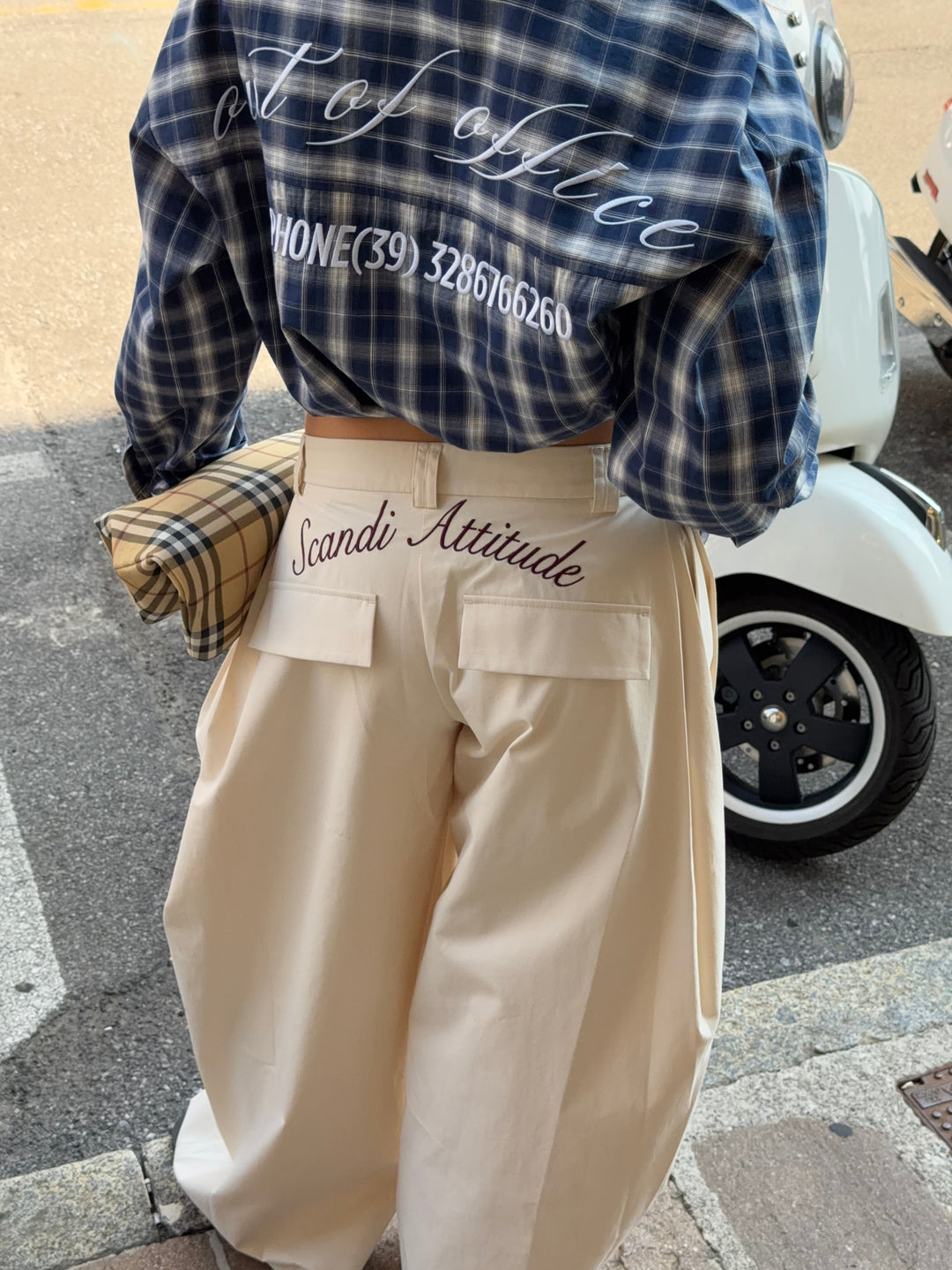 Paola deep pleats pants - Creamy White