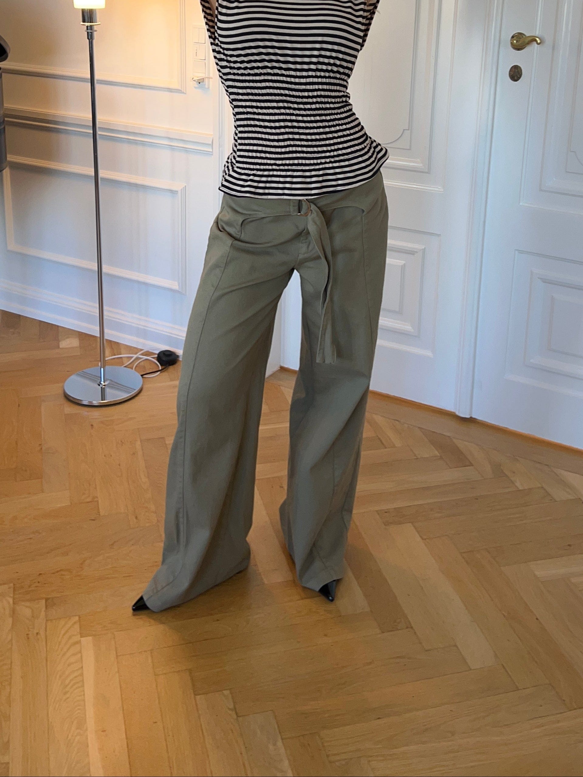 Claire belt pants - Green – AYA-S Worldwide