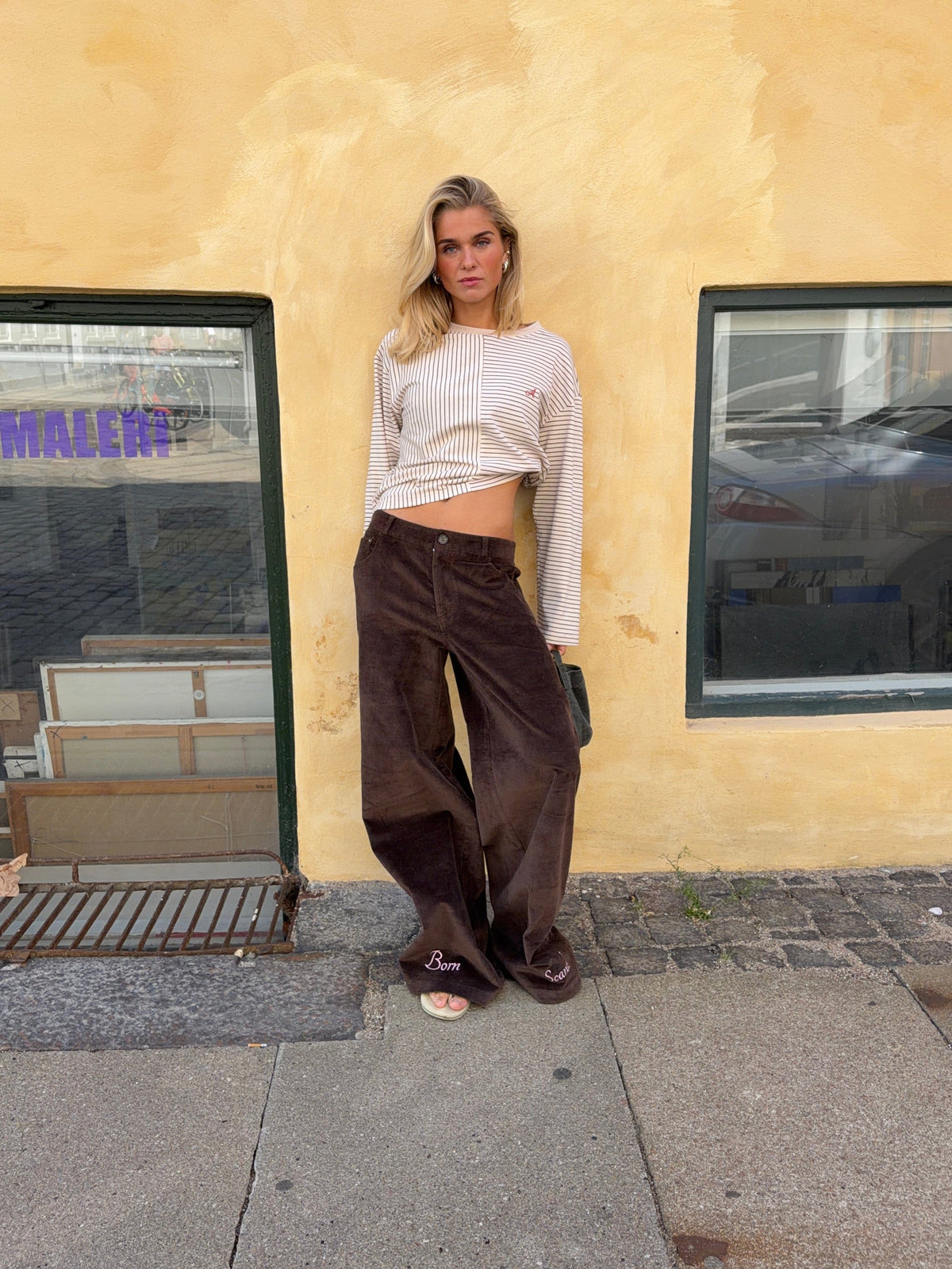 Celina Velvet Pants Dark Brown