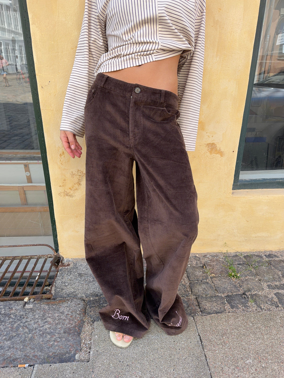 Celina Velvet Pants Dark Brown
