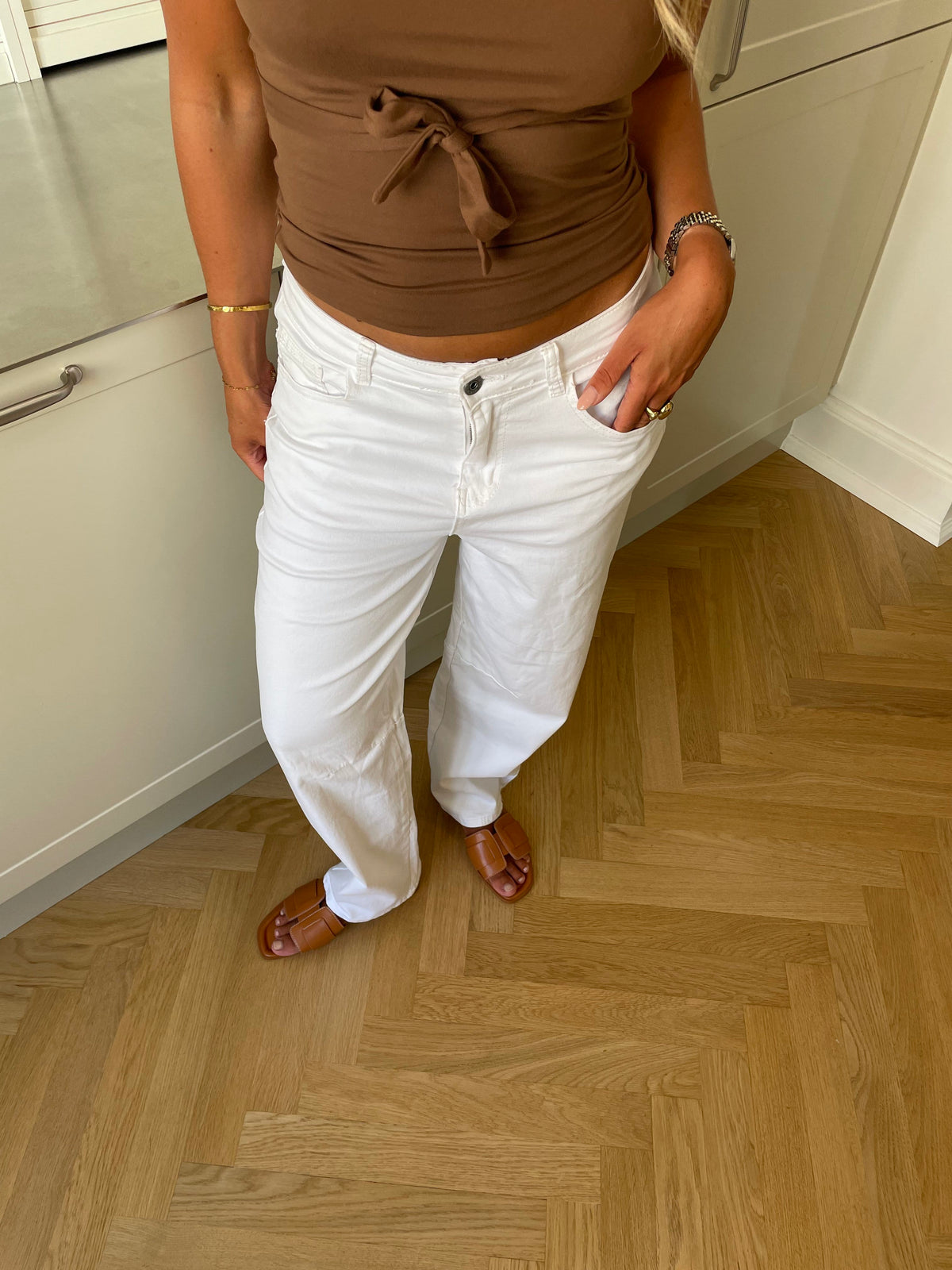 Rosalia Baggy Jeans White