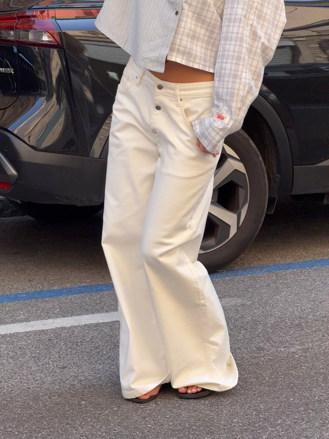 Kelly baggy denim jeans - White