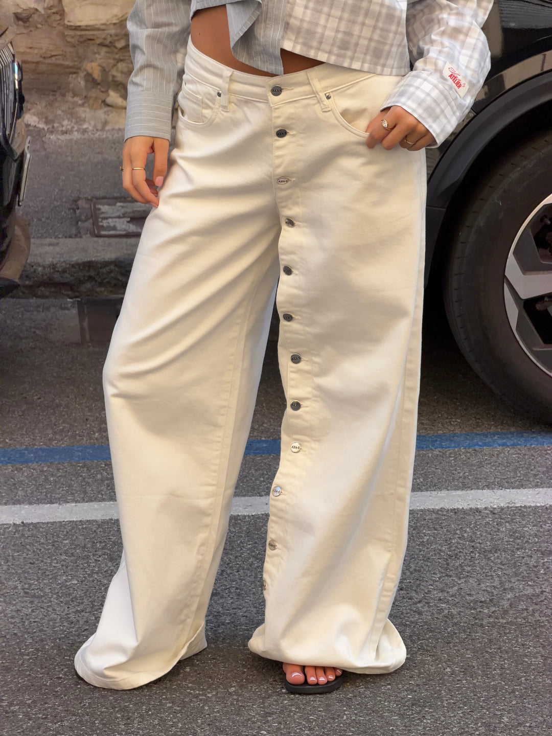 Kelly baggy denim jeans - White