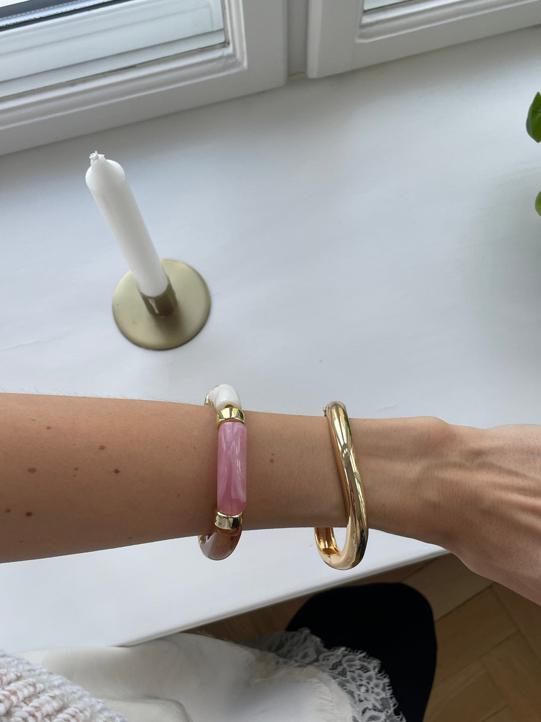 Ora bracelet - Pink/gold