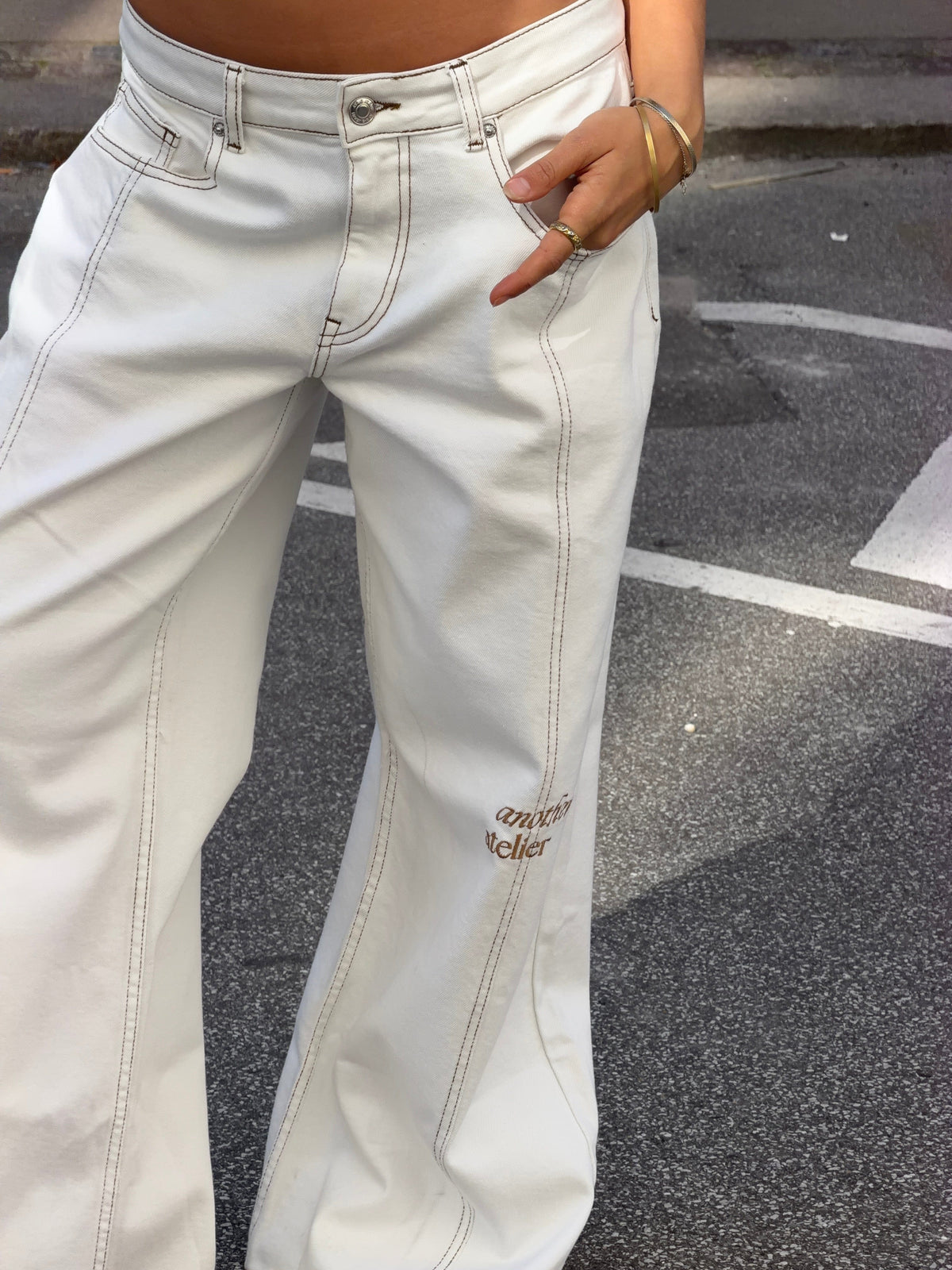 Estrid Baggy Jeans White