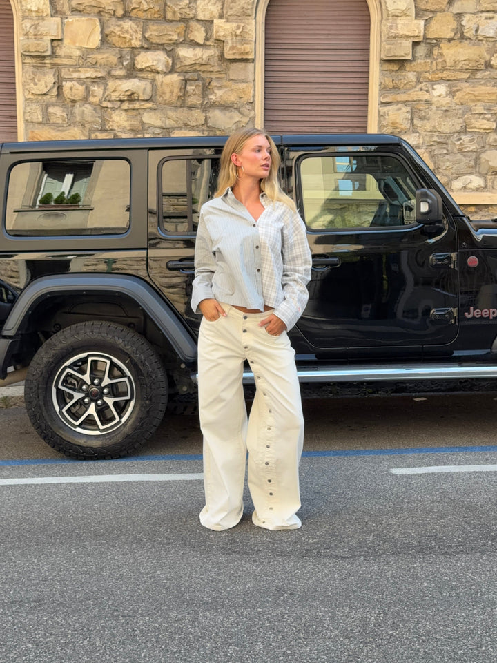 Kelly baggy denim jeans - White