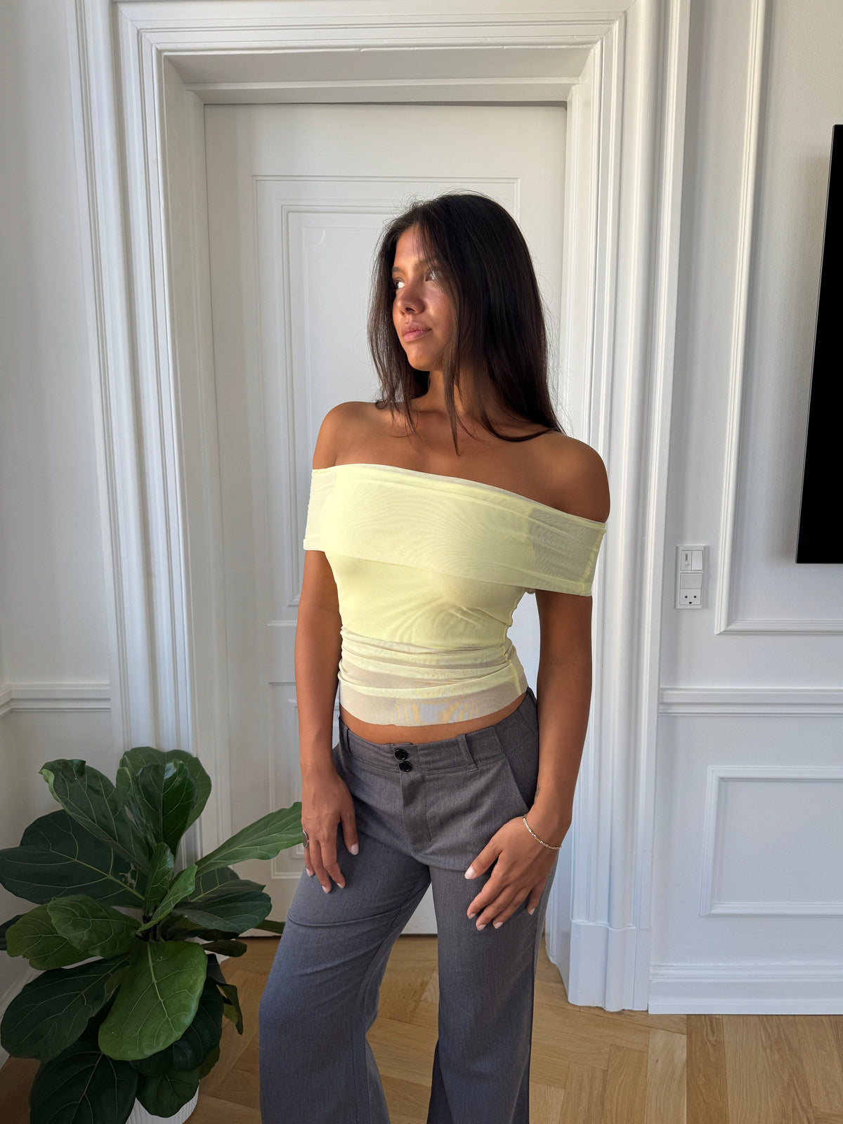 Silva Mesh Top Light Yellow