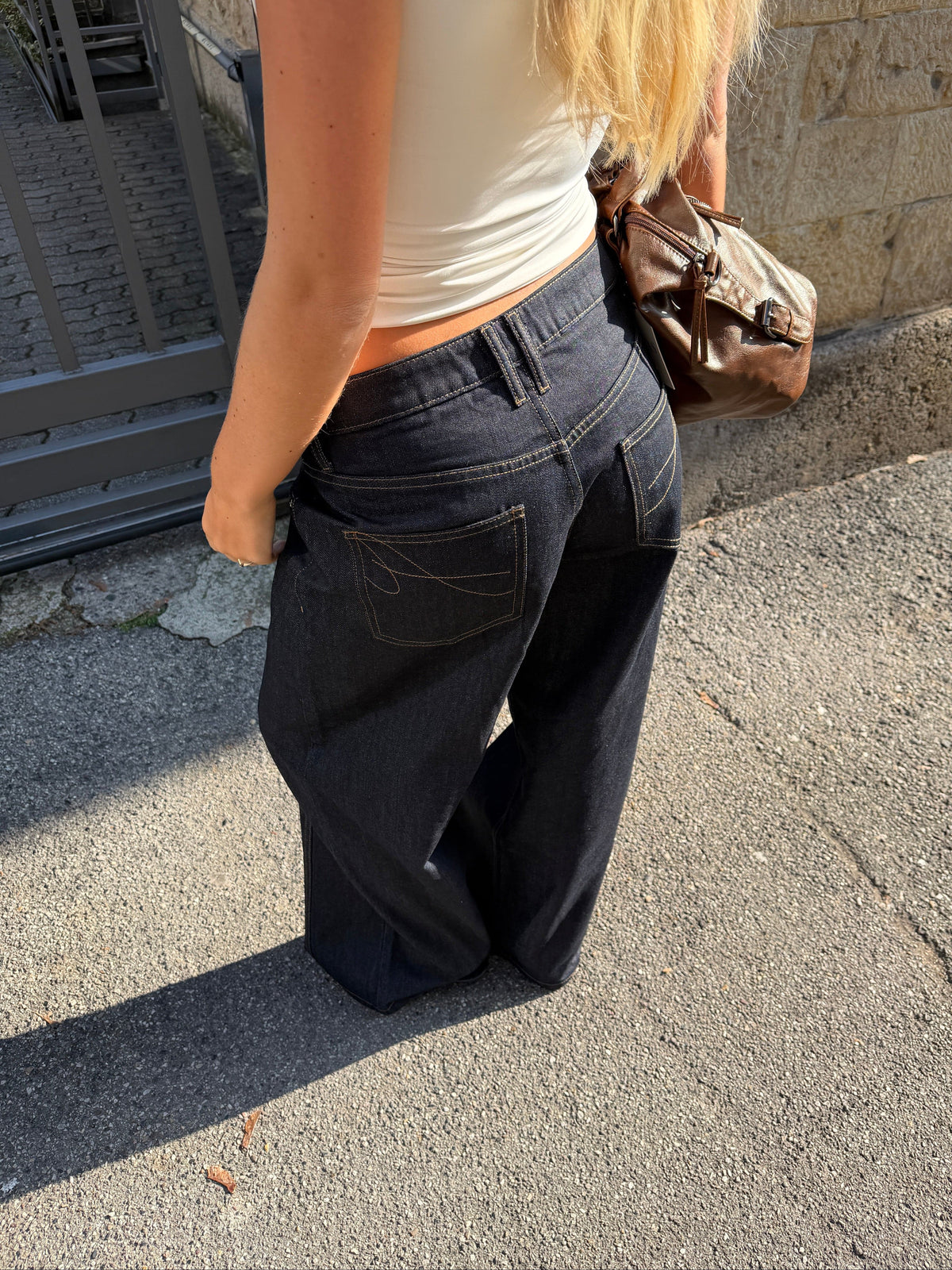 Estrid Baggy Jeans Dark Blue