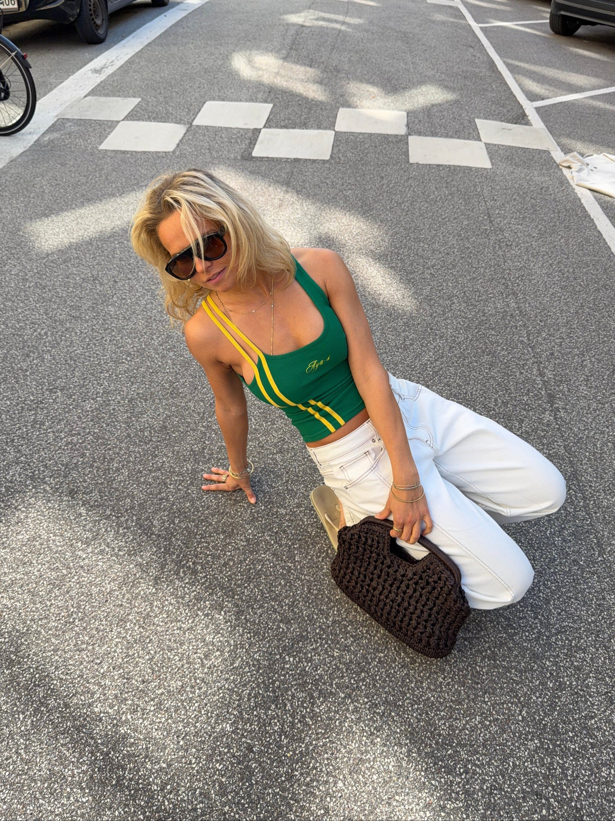 Leora Rib Top Green