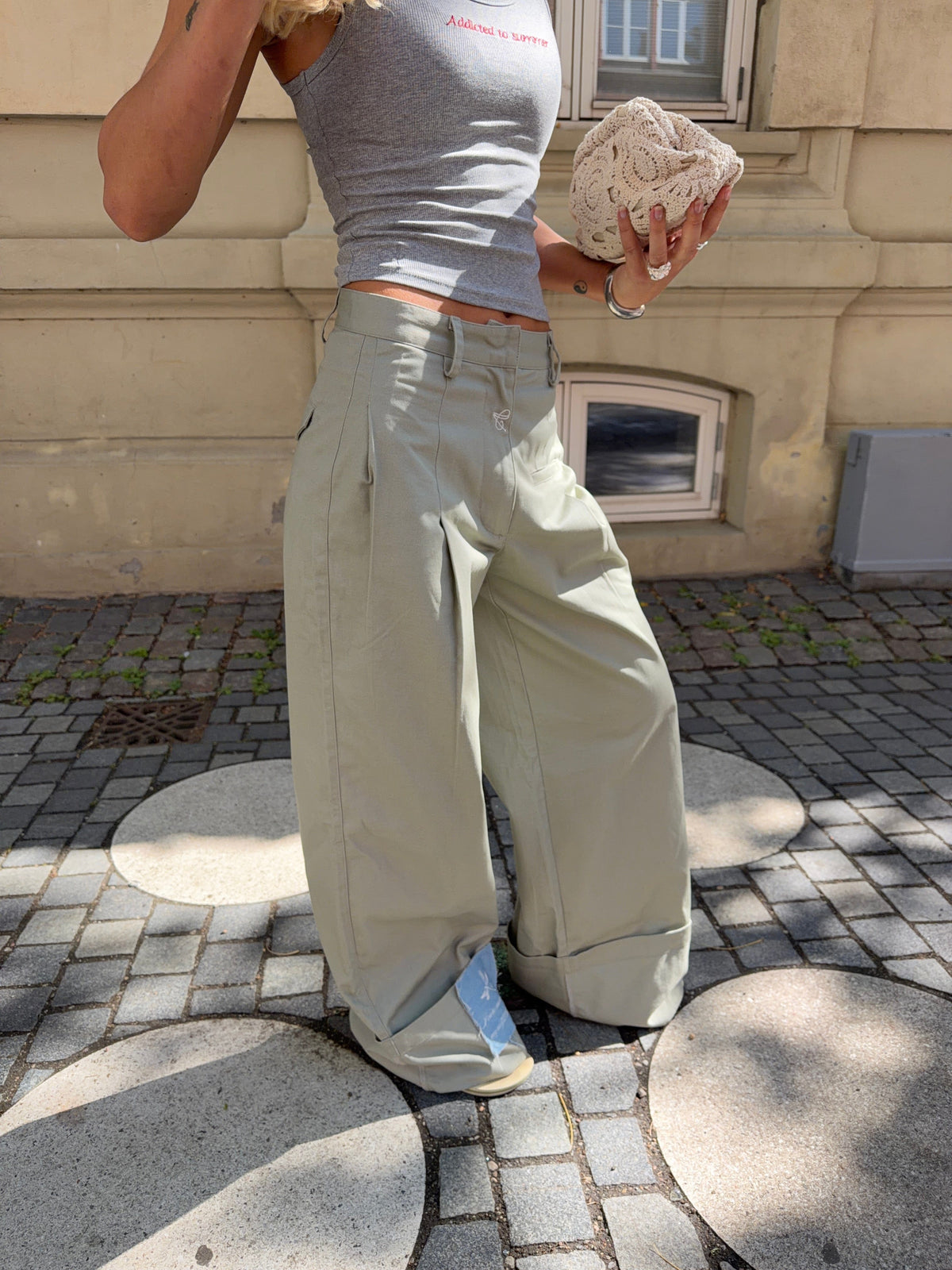 Neva Fold-Up Pants Green