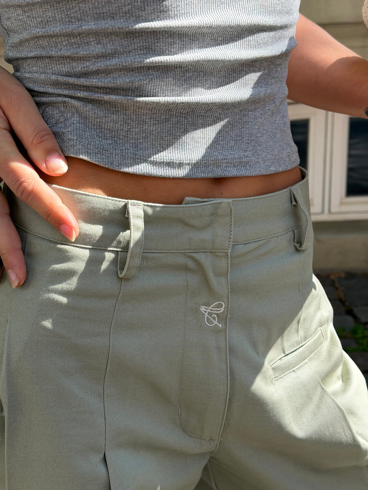 Neva Fold-Up Pants Green