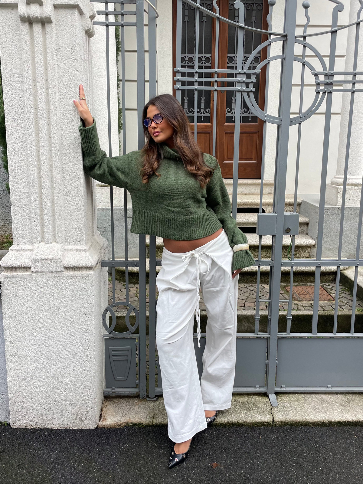 Elara Baggy Pants White