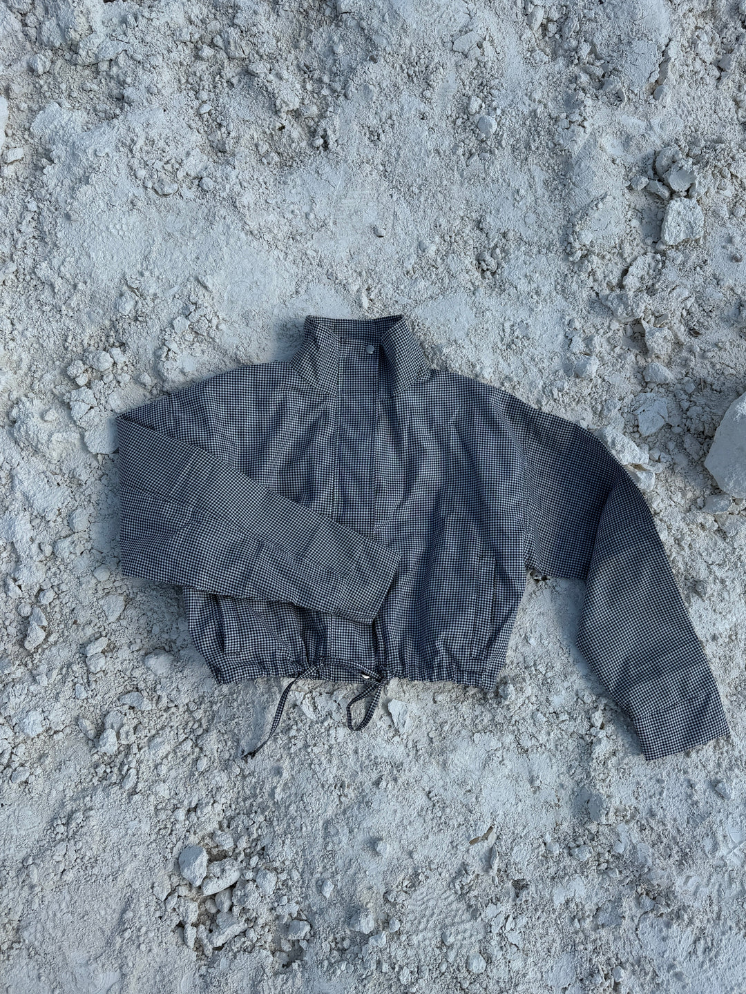 Lava checked funnel neck bomber jacket - Black/white