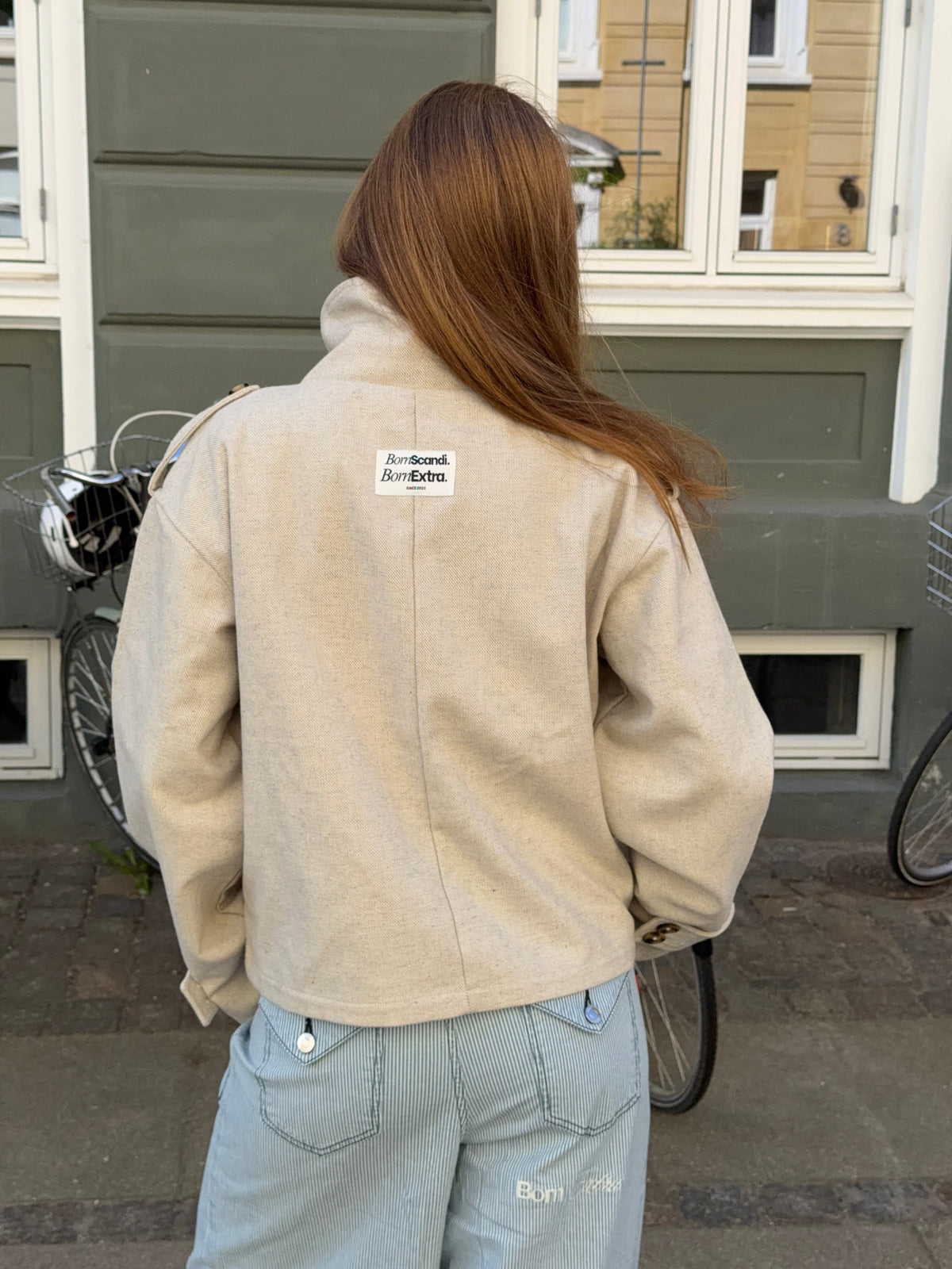 Cleo Funnel Neck Jacket Light Grey