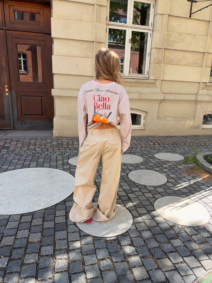 Neva fold up pants - Beige