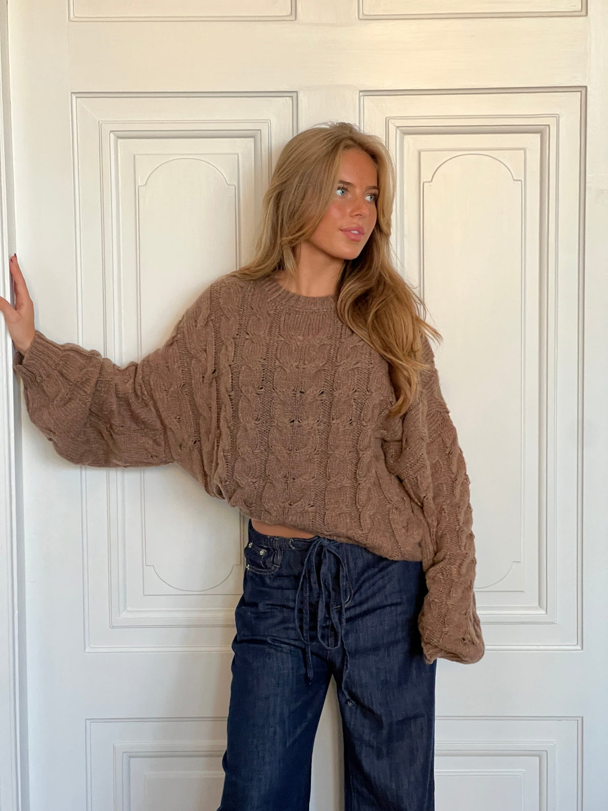 Anora Chunky Sweater Brown