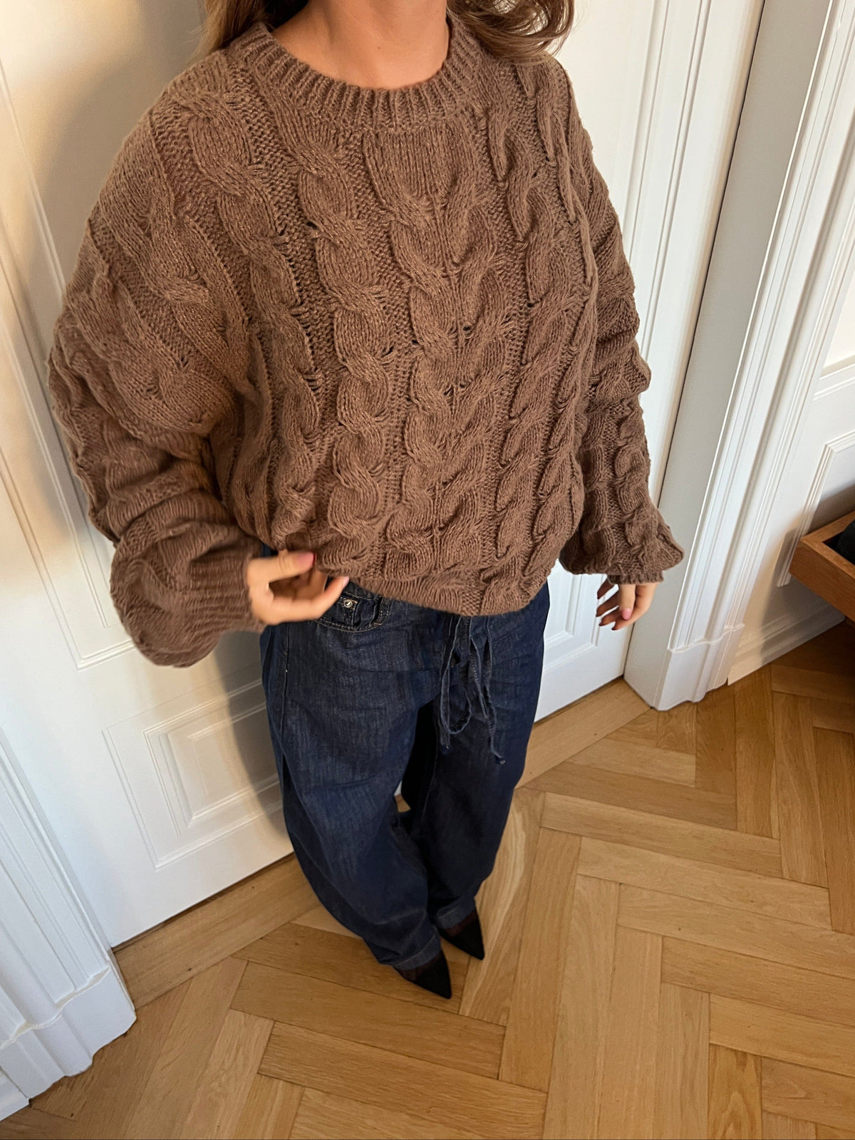 Anora Chunky Sweater Brown