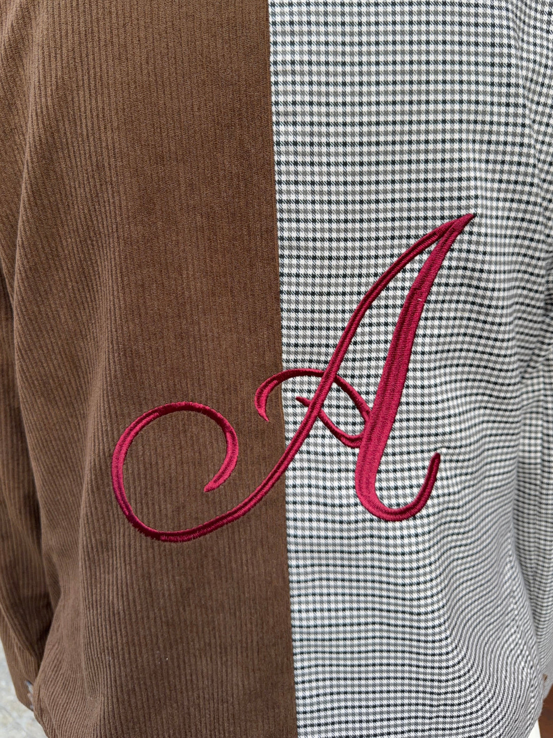 Anine double blazer - Dark brown/check
