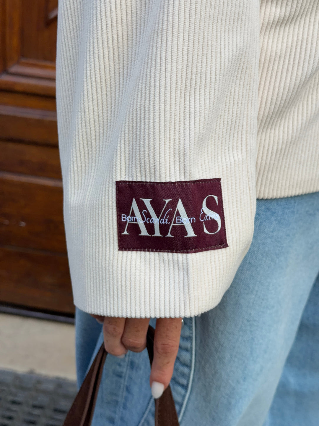 Anine double blazer - Cream White/Herringbone