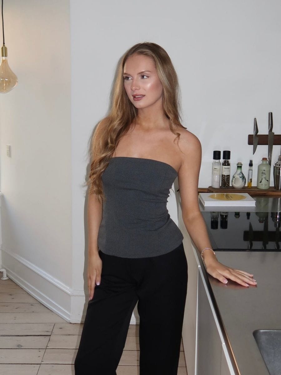 Julia Bandeau Top Grey