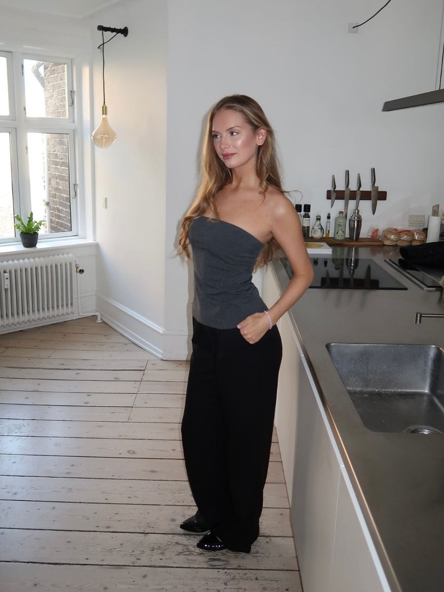 Julia Bandeau Top Grey