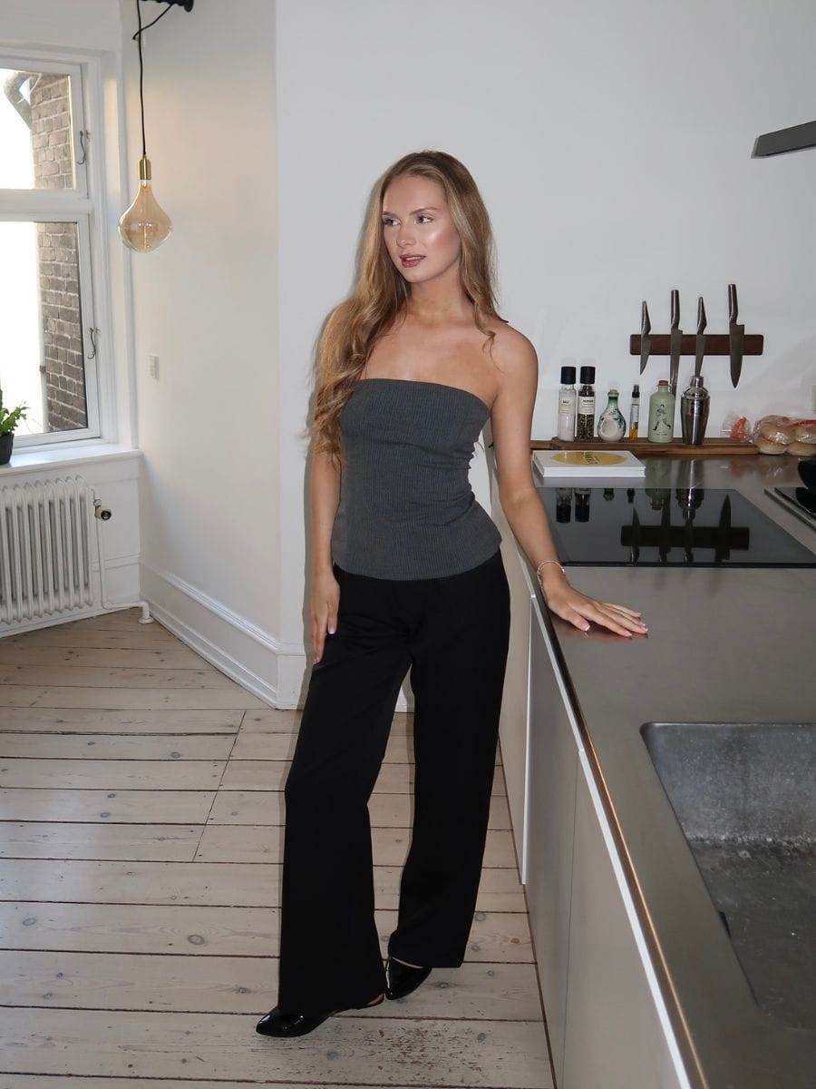 Julia Bandeau Top Grey