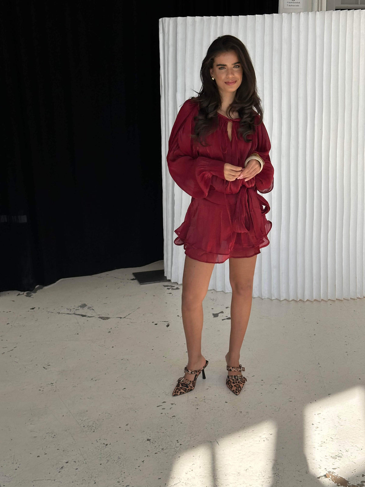 Kalia Mini Dress Dark Red