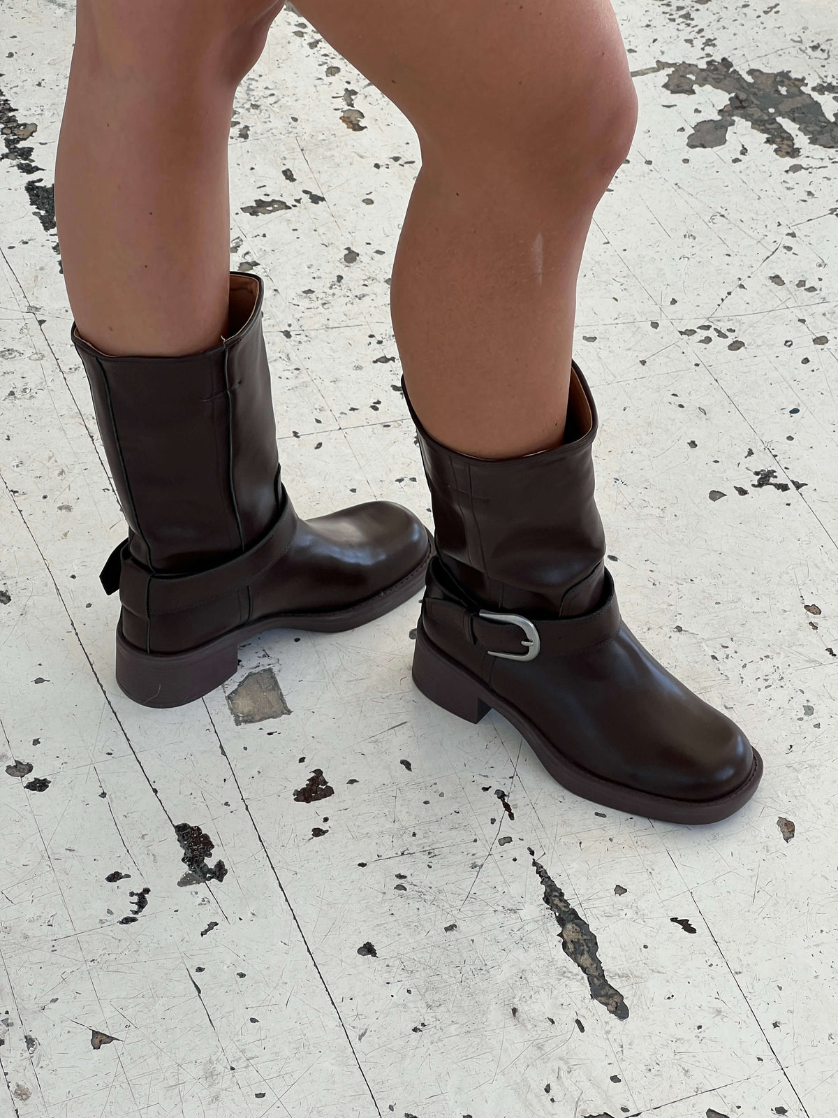 Lua Buckle Boots Dark Brown