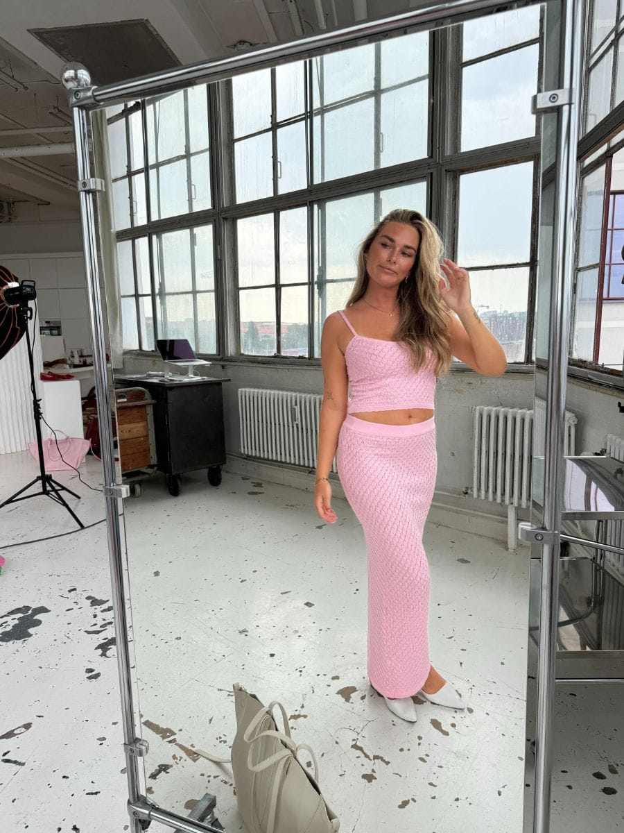 Maddy Knit Top Pink