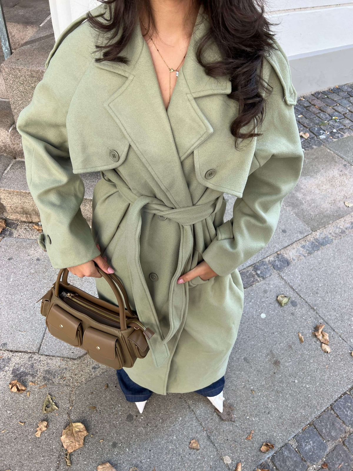 Mynte Maxi Coat Lime Green