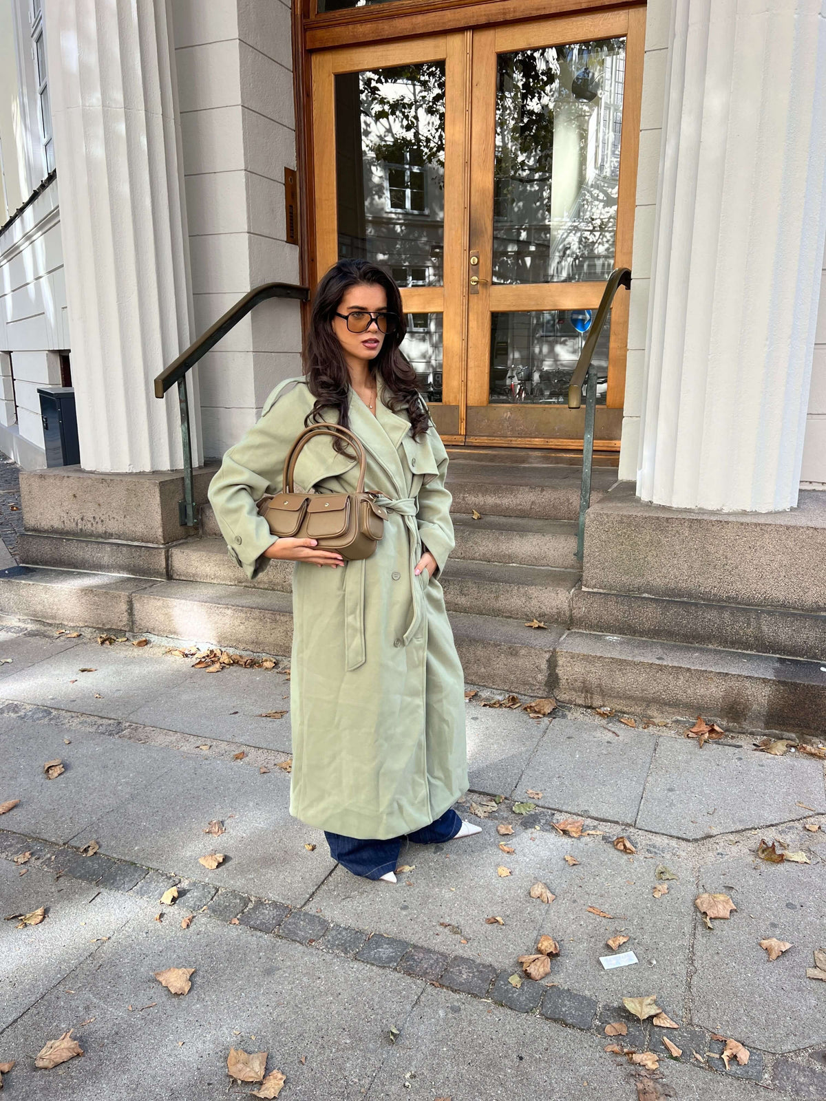 Mynte Maxi Coat Lime Green