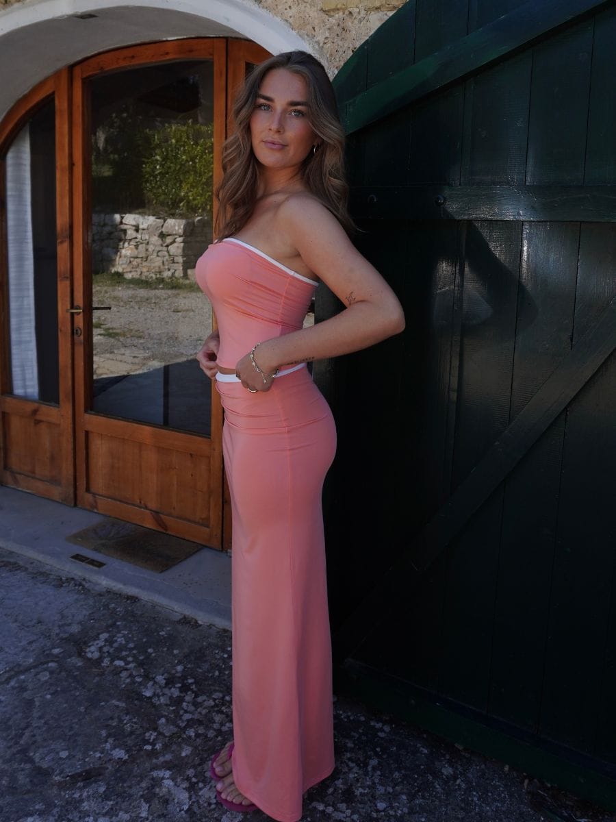 Nelly Bandeau Top Coral