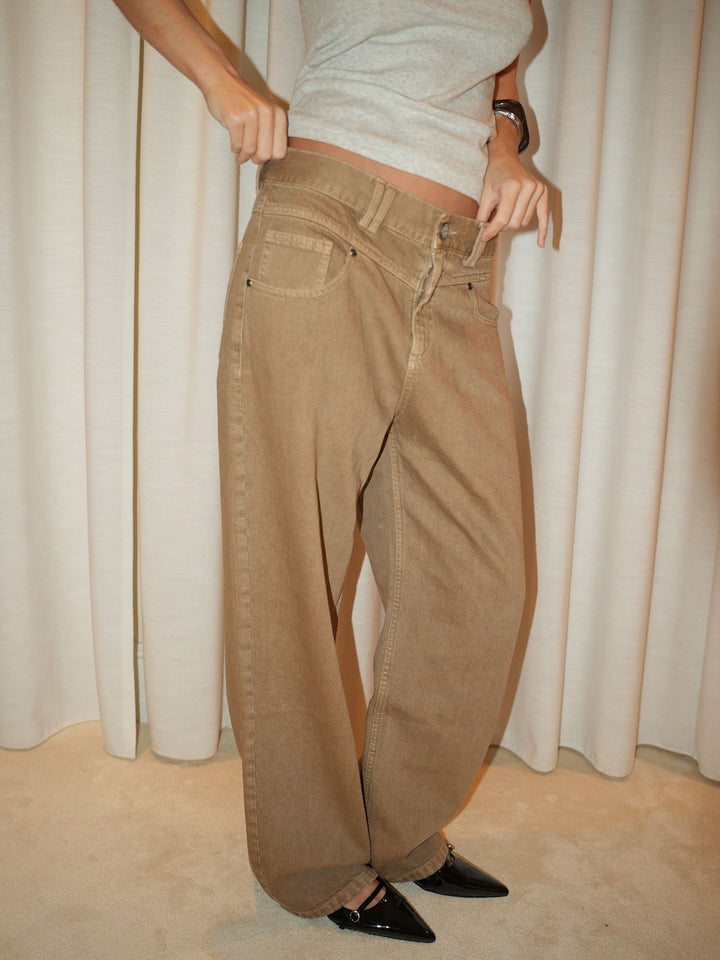 Othilie yoke jeans - Brown