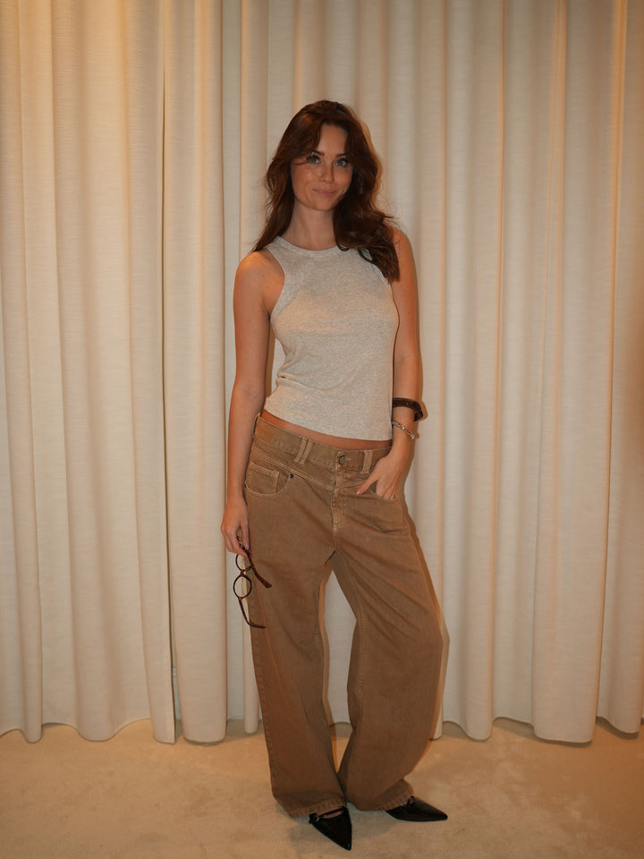 Othilie yoke jeans - Brown