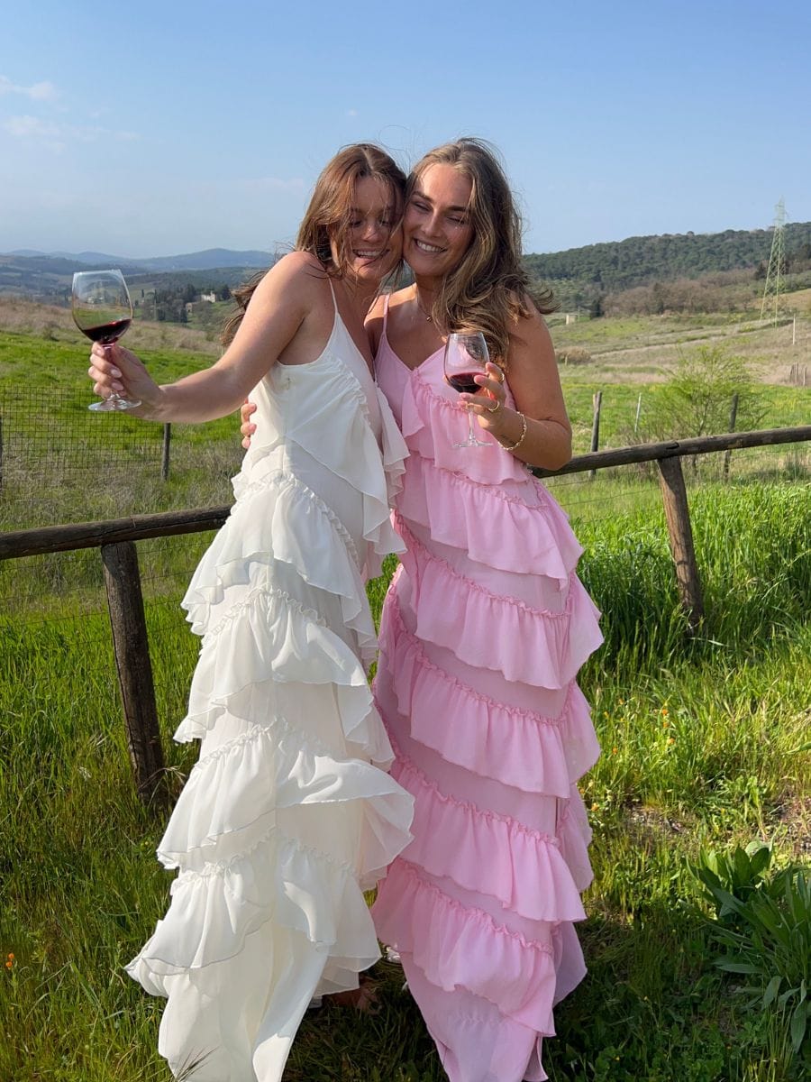 Rie Ruffle Dress Light Pink