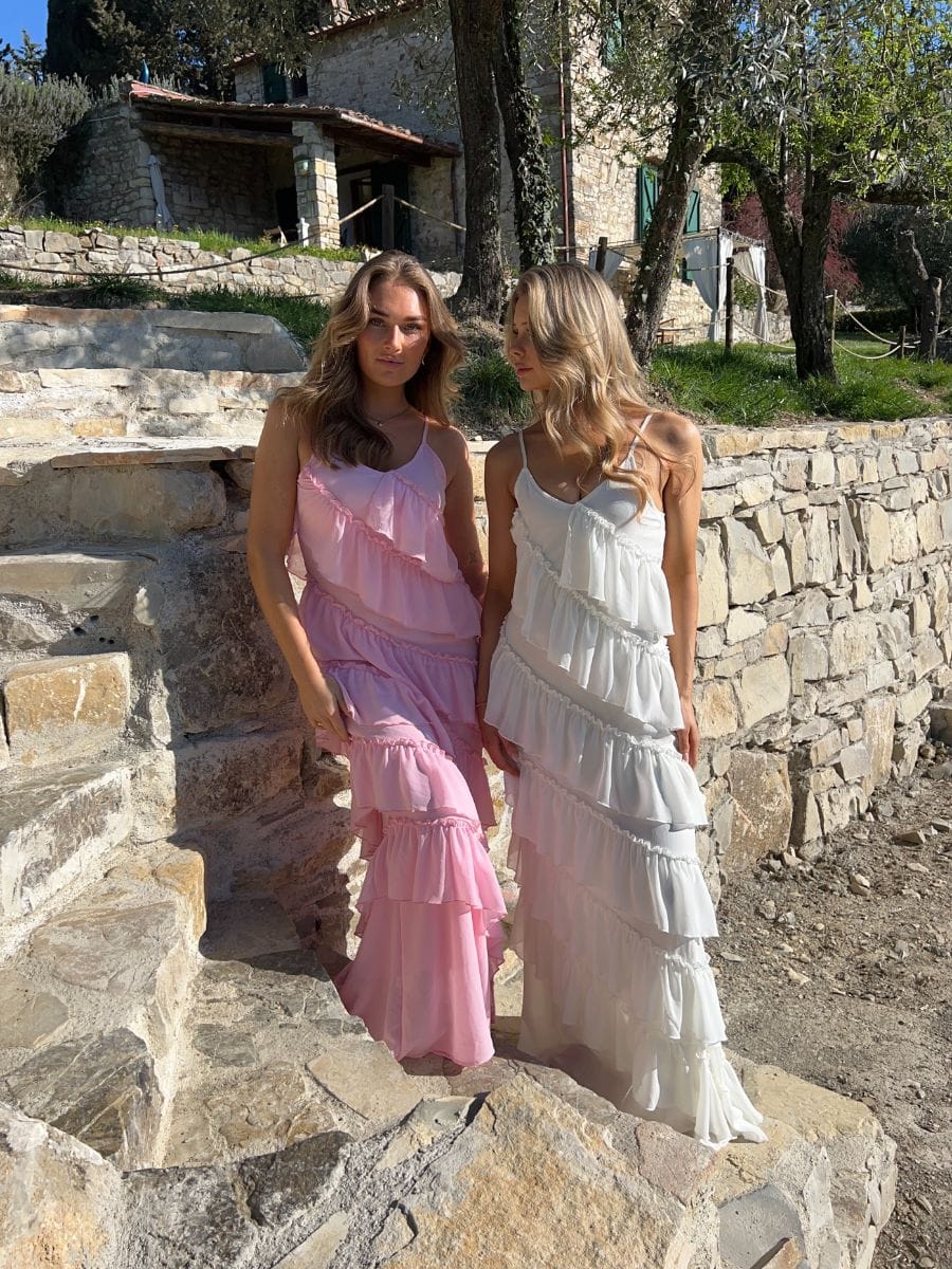 Rie Ruffle Dress Light Pink