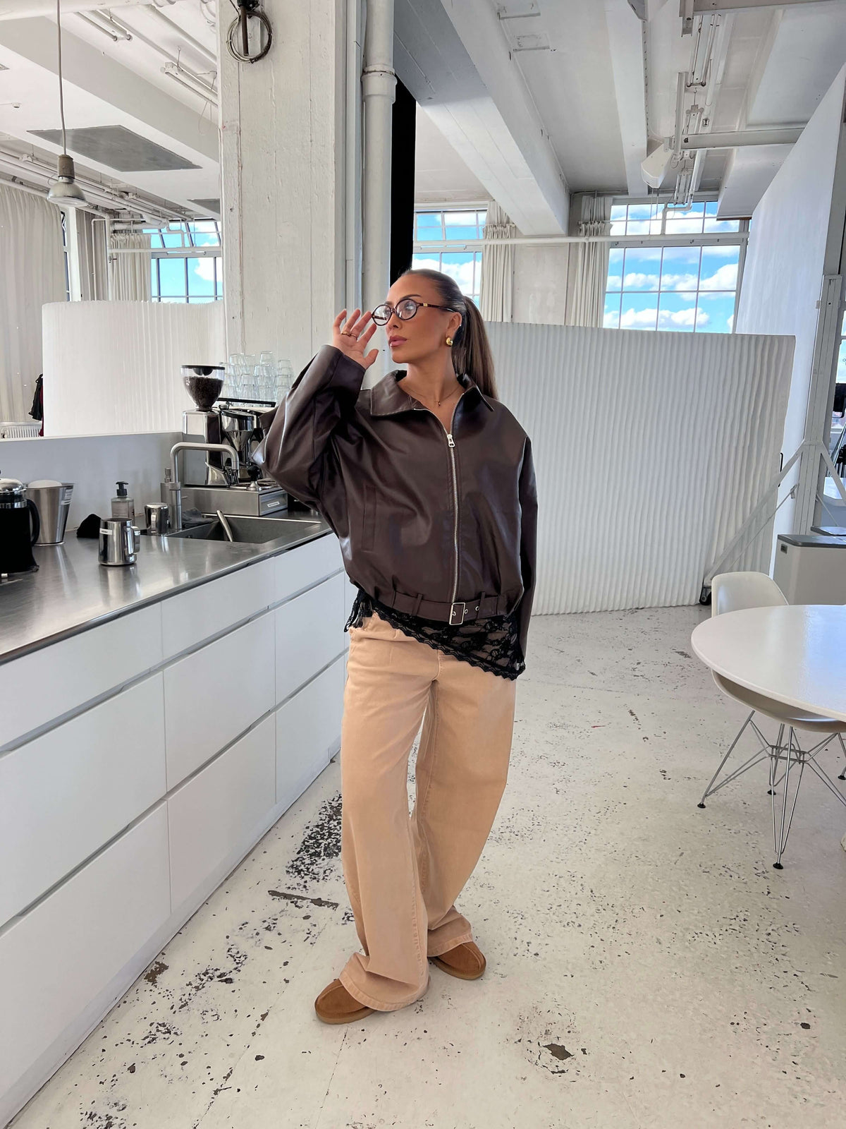 Tova Buckle Jacket Dark Brown