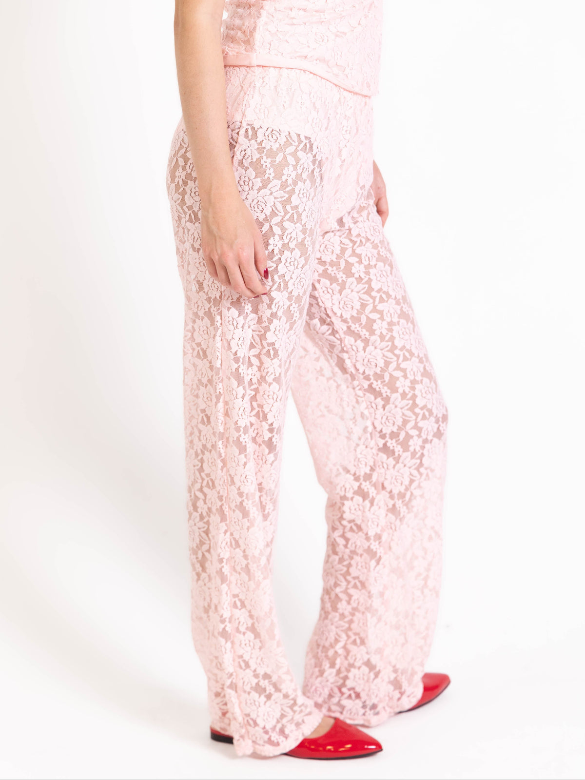 Alma Lace Pants Pink