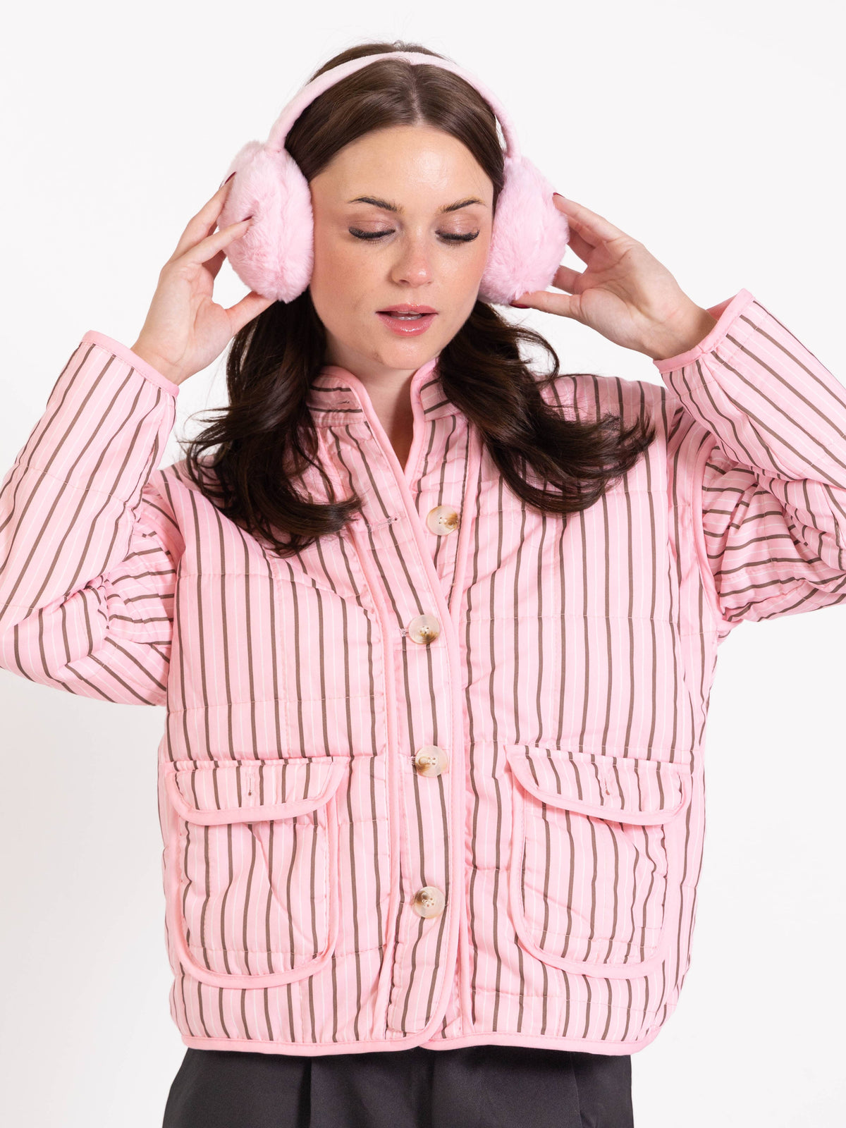 Sia Plush Ear Warmers Pink