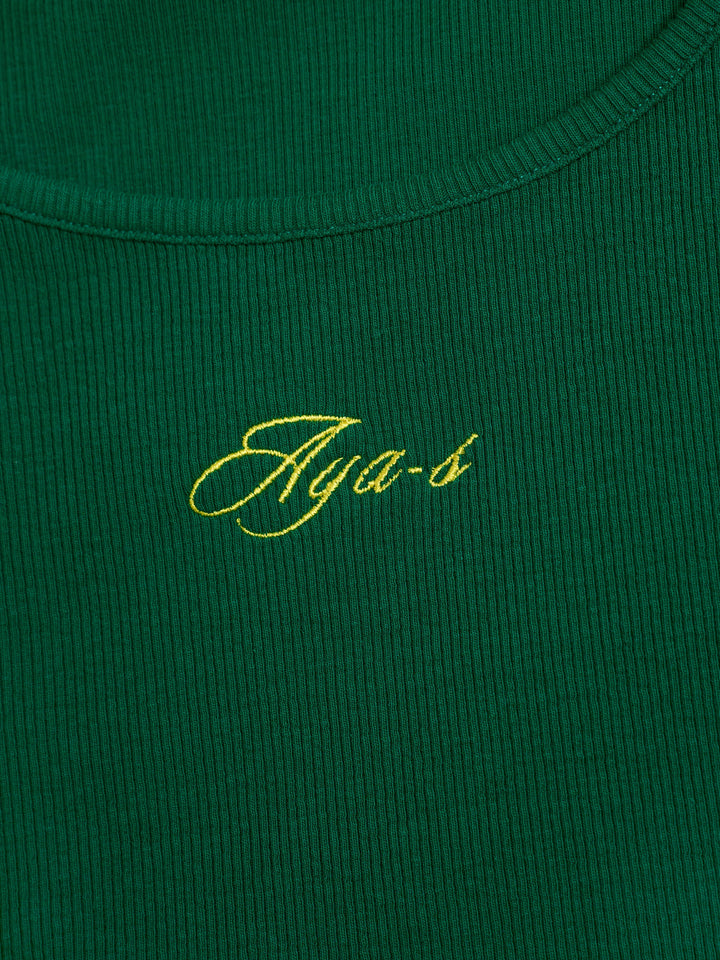 Leora Rib Top Green