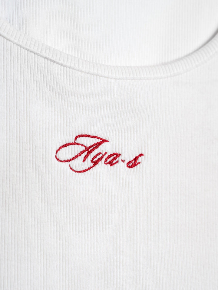 Leora Rib Top White